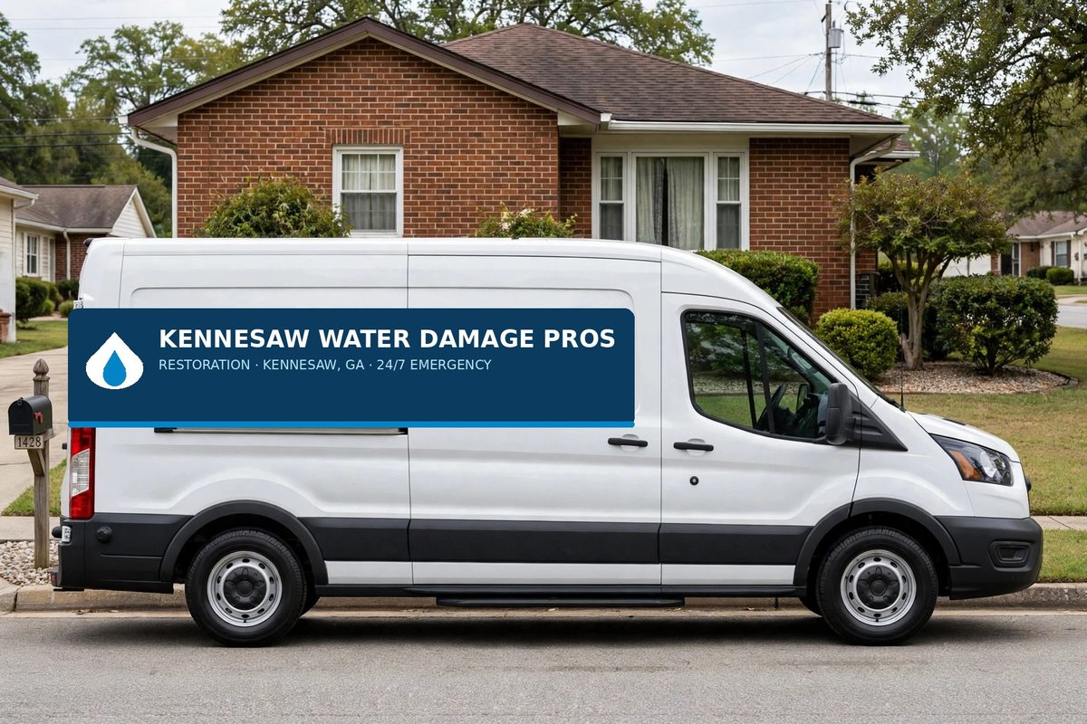 Kennesaw Water Damage Pros branded work van